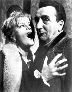 Director Mario Bava succumbs to a vampire’s kiss on the set of Black Sabbath (1963).